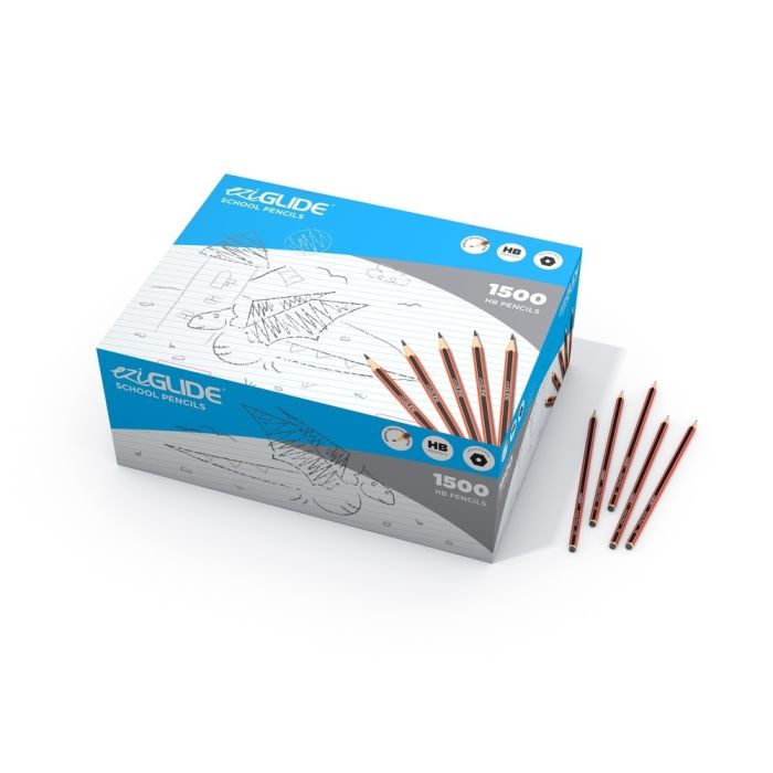 EziGlide HB Graphite School Pencils - Pack of 1500
