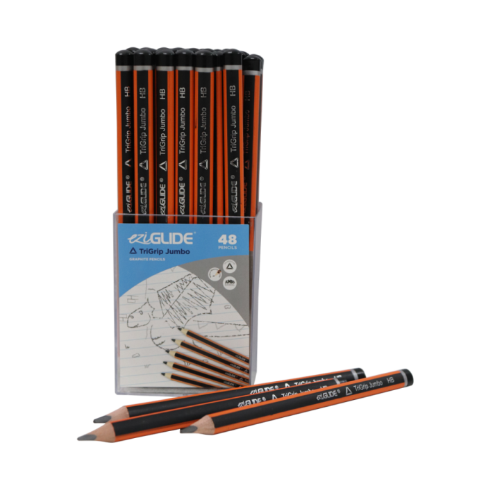 EziGlide Jumbo TriGrip HB Pencils - Pack of 48 EziGlide Jumbo TriGrip HB Pencils - Pack of 48