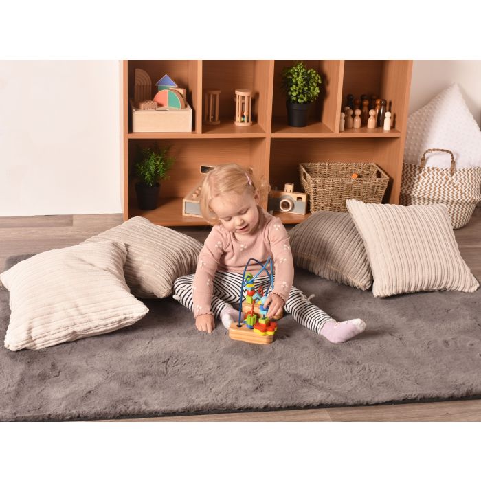 Set 4 Neutral Cord Cushions 40 x 40cm Set 4 Neutral Cord Cushions 40 x 40cm