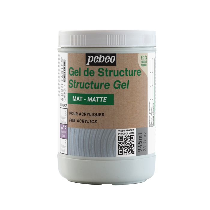 Pebeo Origin Acrylics Matte Structure Gel - 945ml - Clear Pebeo Origin Acrylics Matte Structure Gel - 945ml - Clear
