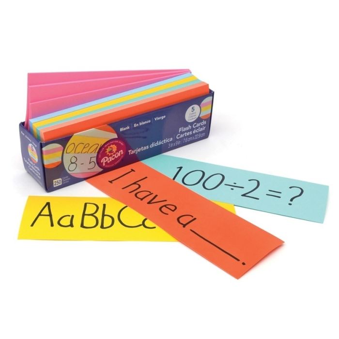 Blank Flash Cards Assorted Large - Pack of 250