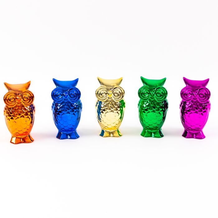 Metallic Owls - Pack of 5