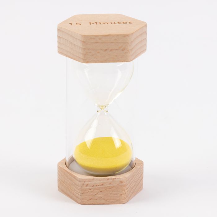 Wooden Sand Timer: 15 Minutes