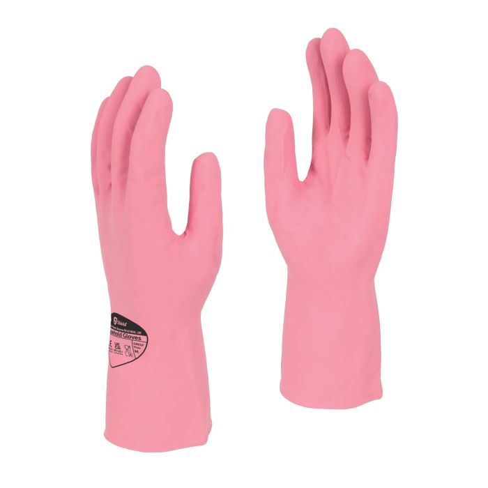 Polyco Large Pink General Purpose Rubber Gloves-Pair Polyco Large Pink General Purpose Rubber Gloves-Pair
