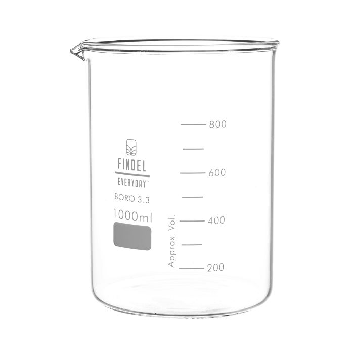 Glass Beakers- Squat Form - 1000ml - Pack of 4 Glass Beakers- Squat Form - 1000ml - Pack of 4