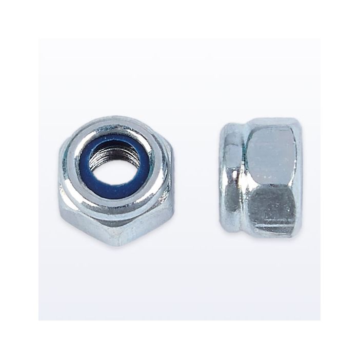 BZP Nyloc Nuts. Per pack