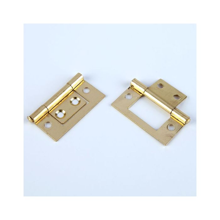 Brassed Flush Hinges. Pack of 25 pairs Brassed Flush Hinges. Pack of 25 pairs