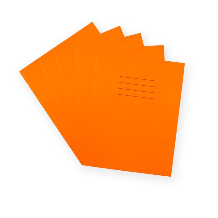 Exercise Book 9x7- 5mm Squared- Orange- Pack of 100