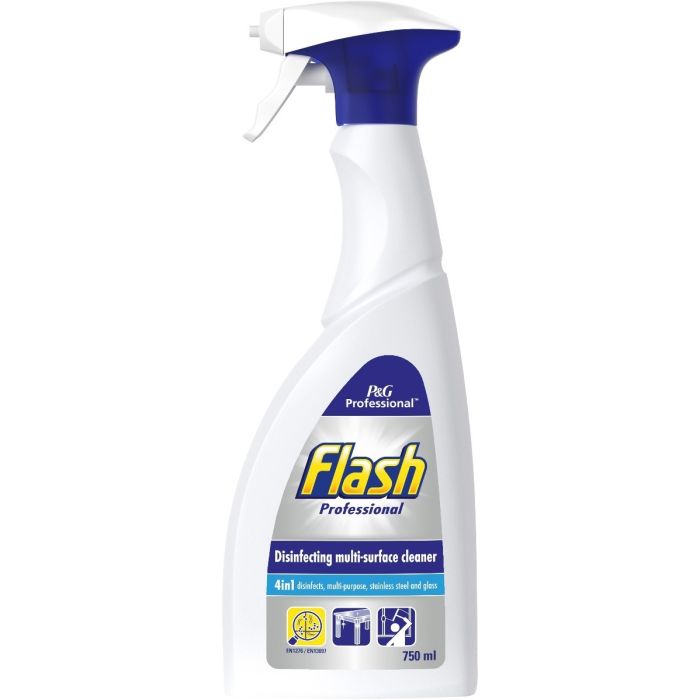 Flash Professional Clean & Shine Bathroom Spray 750ml - Pack of 10 Flash Professional Clean & Shine Bathroom Spray 750ml - Pack of 10