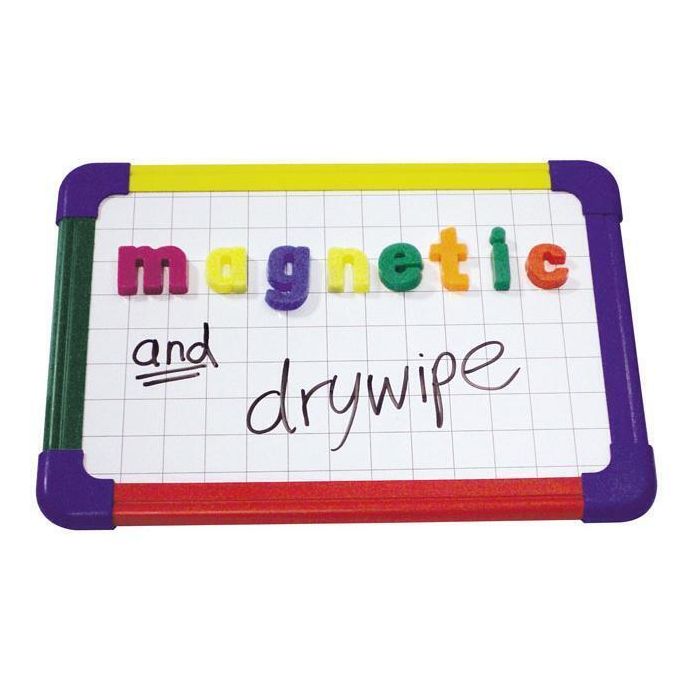 Show-me Framed Magnetic Drywipe Board Plain/Grid A3