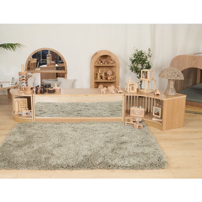 Under 2's Low Shelf Unit with Mirror 