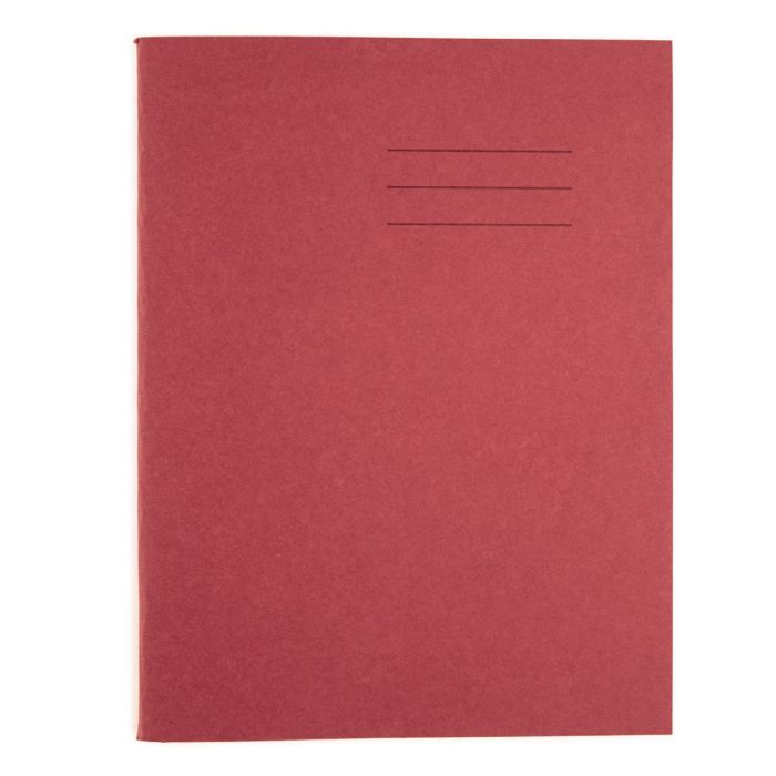 Exercise Book 9 x 7 - 96 Pages - 8mm Ruled With Margin - Red - Pack of 50 Exercise Book 9 x 7 - 96 Pages - 8mm Ruled With Margin - Red - Pack of 50