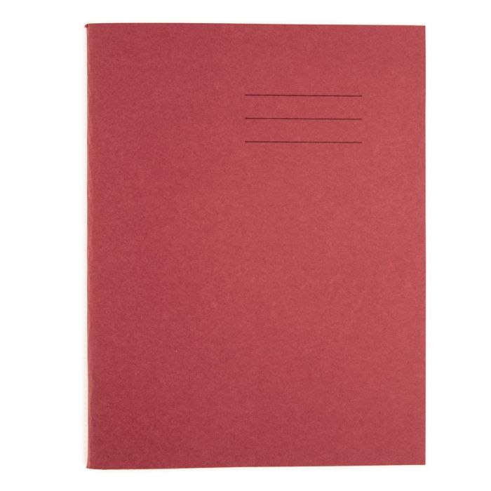 Exercise Book A4 - 80 Pages - 5mm Squared - Red - Pack of 50