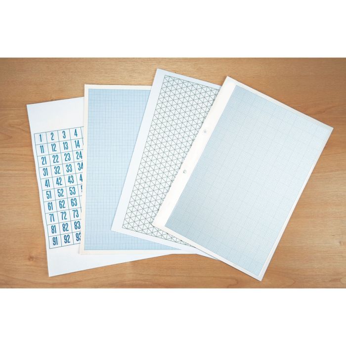 A4 Maths Paper 2 10 and 20mm Squared Unpunched - 1 Ream
