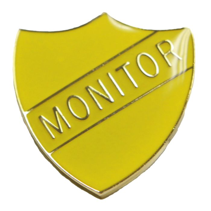 Monitor Shield Badge - Yellow Monitor Shield Badge - Yellow