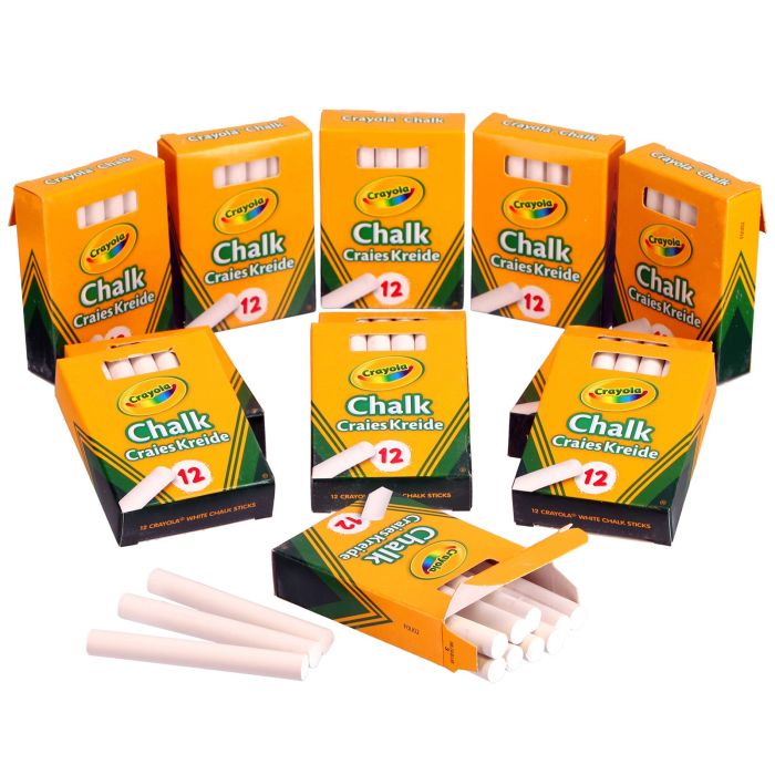 Crayola Anti - Dust Chalk White Pack of 144 Crayola Anti - Dust Chalk White Pack of 144