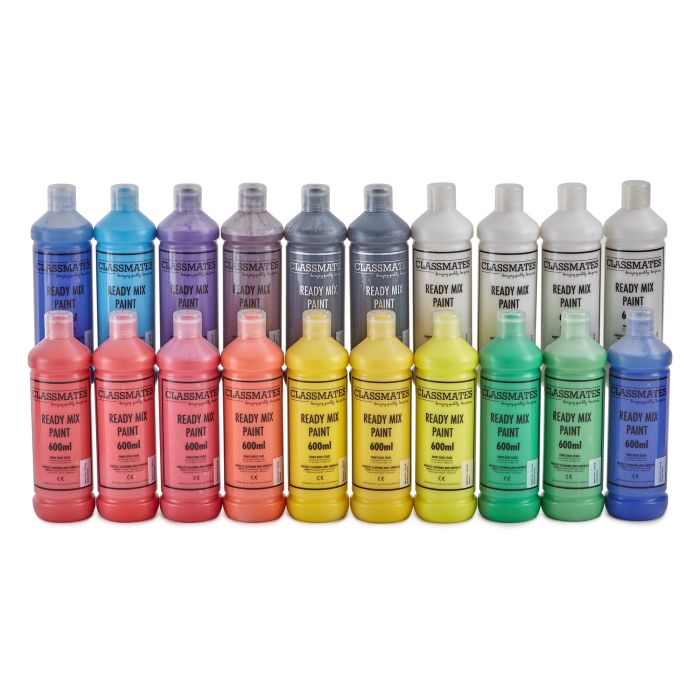 Classmates Ready Mixed Paint - Assorted 600ml - Pack of 24 Classmates Ready Mixed Paint - Assorted 600ml - Pack of 24