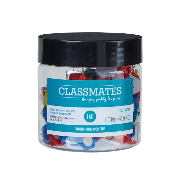 Classmates Indicator Pins Assorted - Pack of 160 Classmates Indicator Pins Assorted - Pack of 160