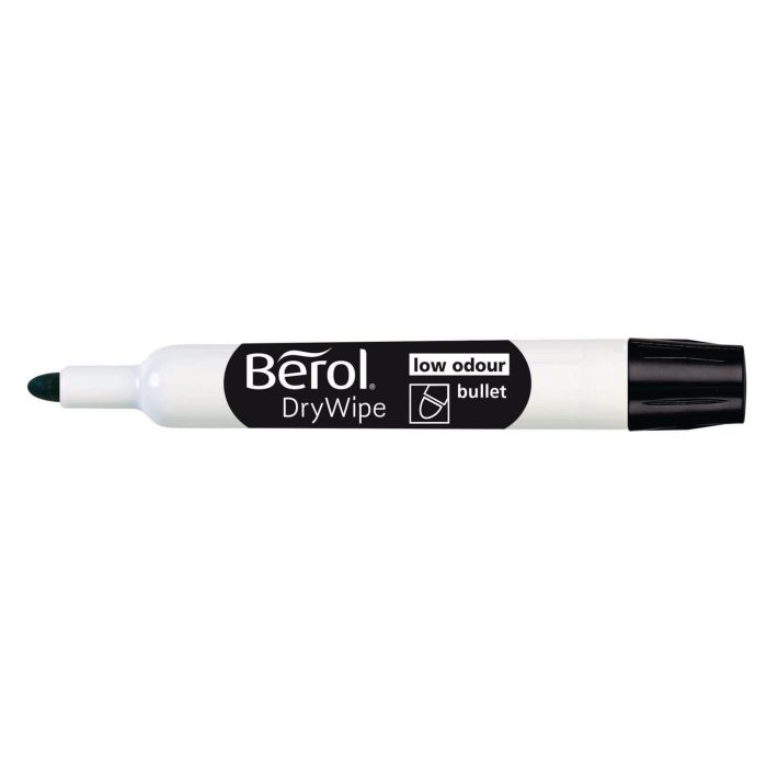 Berol Whiteboard Marker Black Bullet Tip - Pack of 48