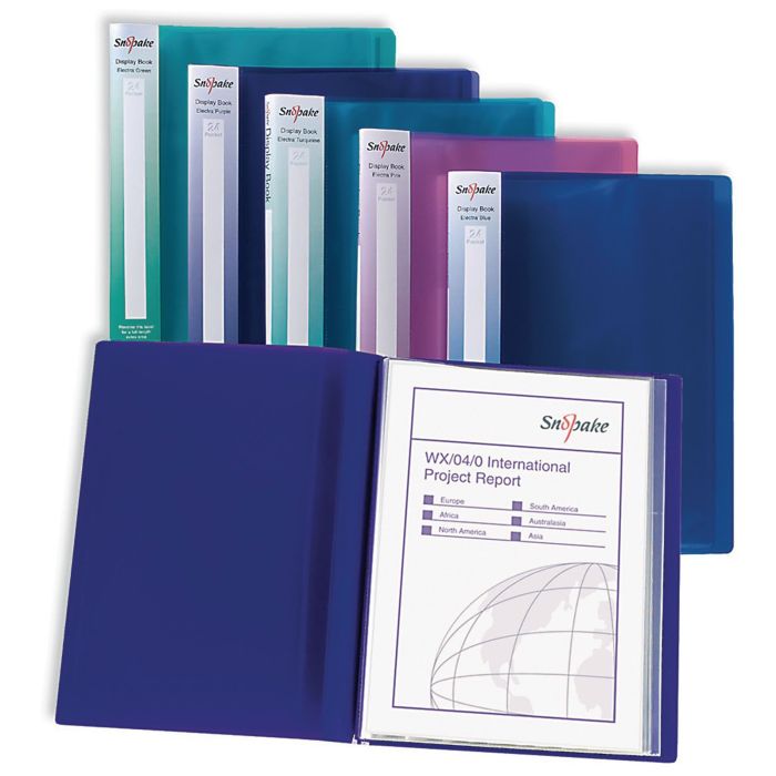 Snopake Electra Display Book A4 Assorted - Pack of 10 Snopake Electra Display Book A4 Assorted - Pack of 10