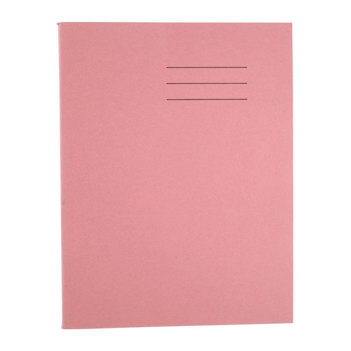 Exercise Book A4 - 80 Pages - 8mm Ruled with Margin - Pink - Pack of 50