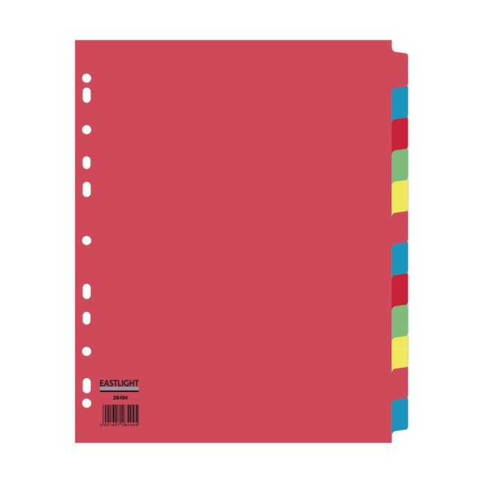 Eastlight A4 Extra Wide Subject Dividers 12-part Europunched