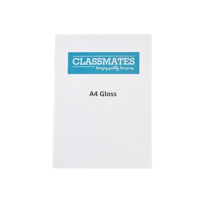 Classmates Laminating Pouches 200 Micron A4 Gloss - Pack of 100