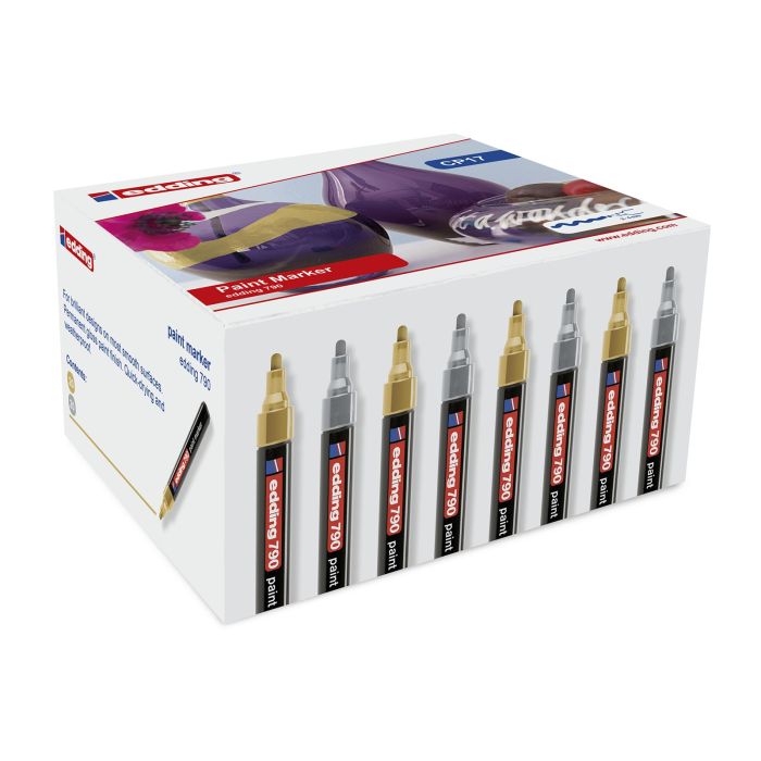 Edding 790 Broad Paintmarkers - Gold/Silver - Pack of 10