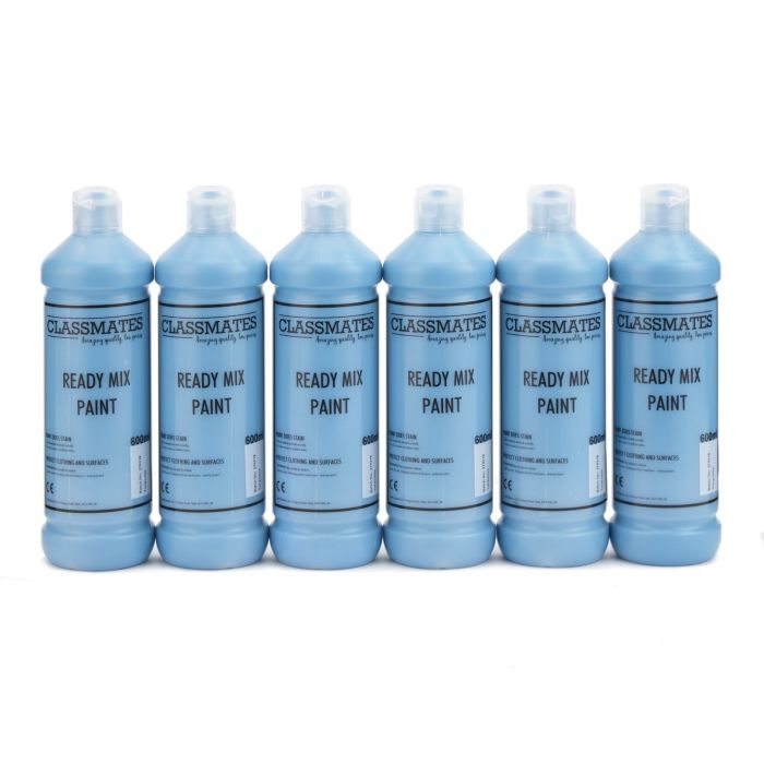 Classmates Ready Mixed Paint - 600ml - Turquoise - Pack of 6 Classmates Ready Mixed Paint - 600ml - Turquoise - Pack of 6