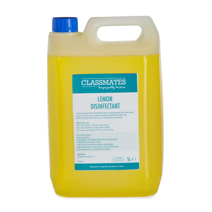 Classmates Disinfectant - Lemon - 5L - Pack of 2 Classmates Disinfectant - Lemon - 5L - Pack of 2