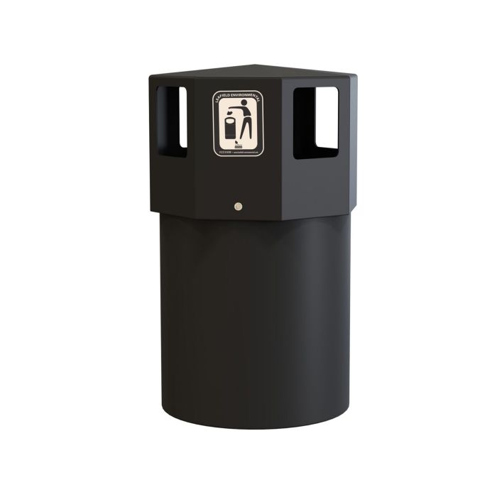 Octaplus Maxi Litter Bin - 130L - Black
