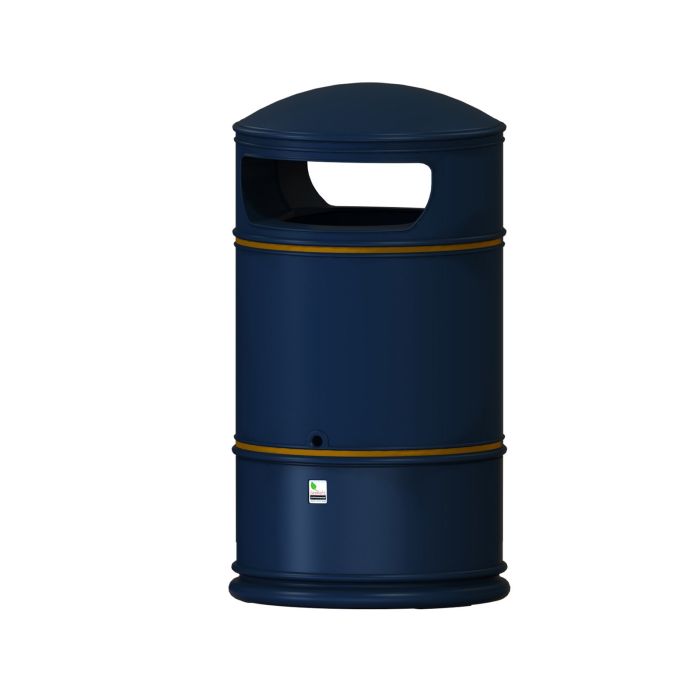 Heritage Lite Hooded Litter Bin - 100L - Navy
