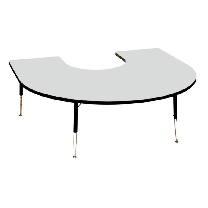 Tuf Top Height Adjustable Horseshoe Table - Grey