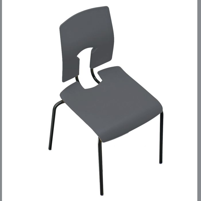 SE Ergonomic Polypropylene Chair - 260mm - Slate