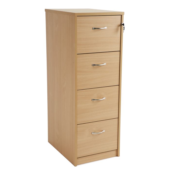 Classmates 4 Drawer Wooden Filing Cabinet - Beech