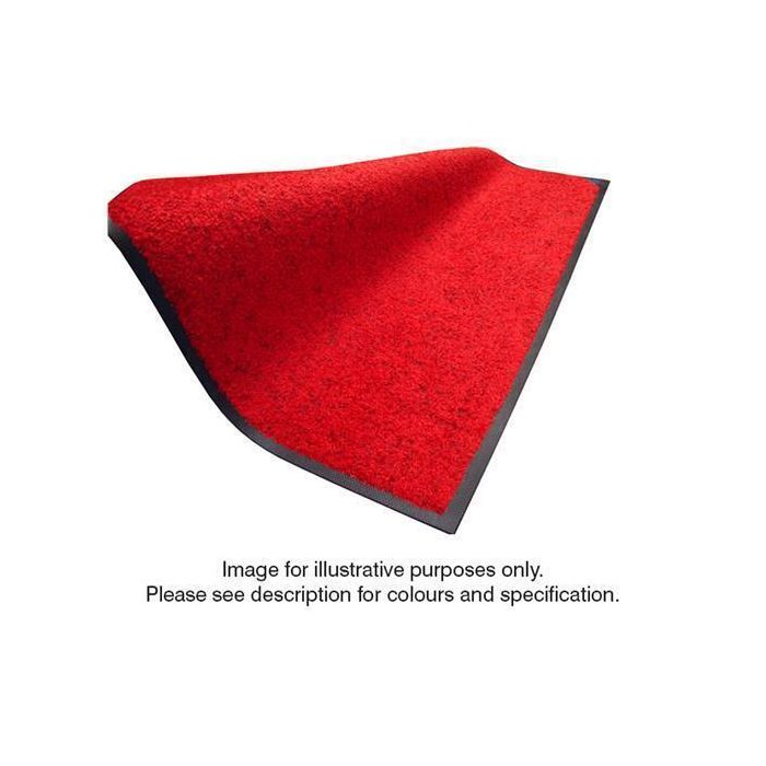Tri-Grip Floor Mat 610 x 890mm Gripper Backed -  Red/Black