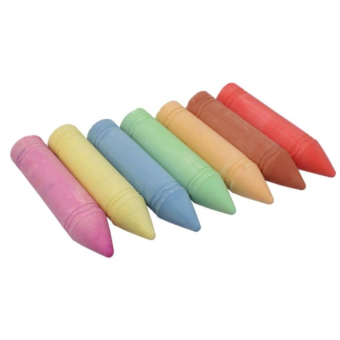 Giant Pencil Chalks Assorted - Pack of 7