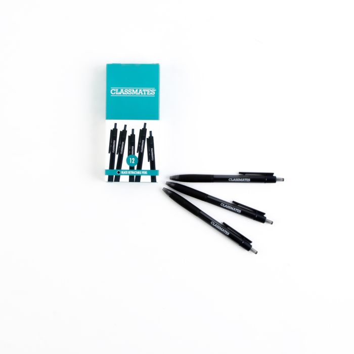 Classmates Retractable Pen Pk 12 Black Classmates Retractable Pen Pk 12 Black