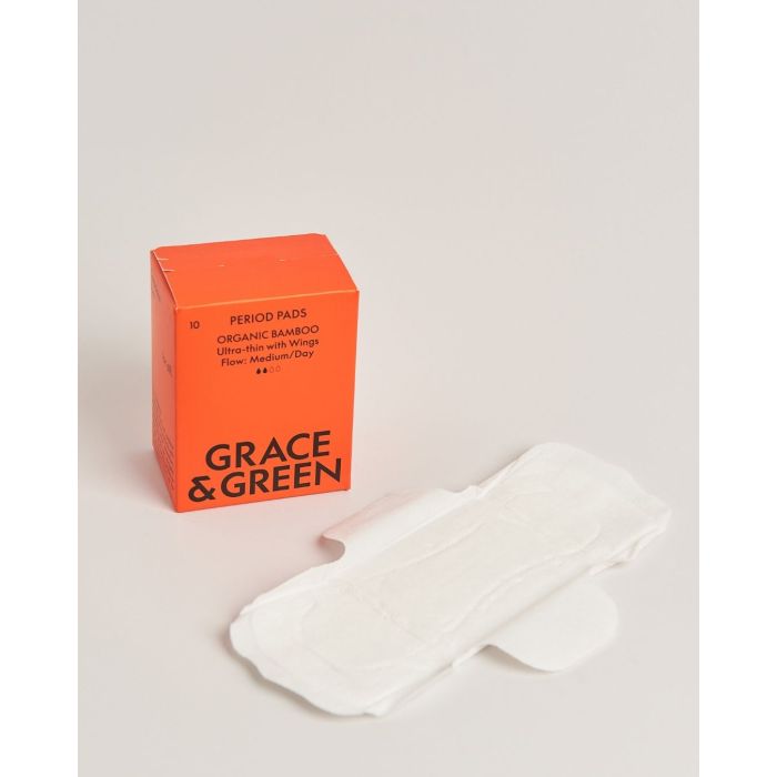 Grace & Green Bamboo Medium Pads - Pack of 10 Grace & Green Bamboo Medium Pads - Pack of 10