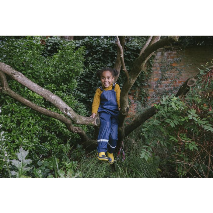 Muddy Puddles Rainy Day Dungarees Recycled - Navy - 18-24m