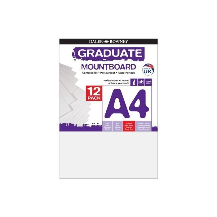 Graduate Mountboards A4 - Ice White - Pack of 12