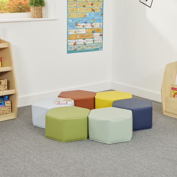 Wisdom Hexagonal Modular  Soft Seating - Large Set