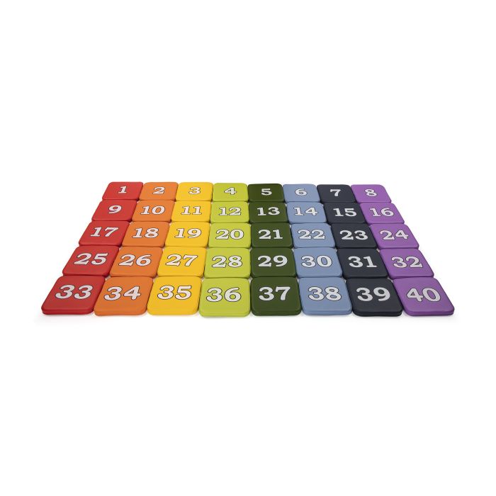 Rainbow Number Cushions 