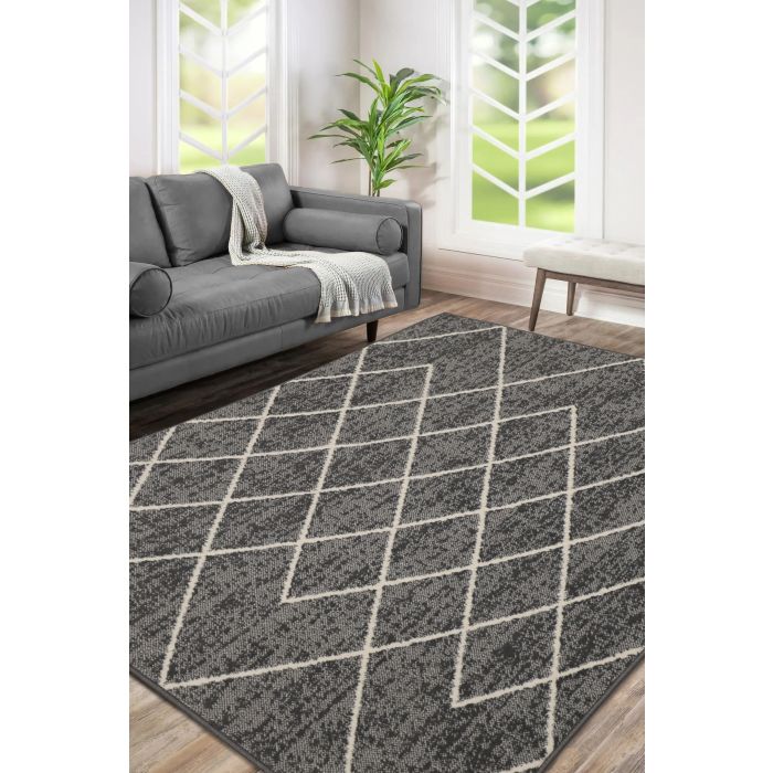 Grey Maestro Diamond Rug - Large
