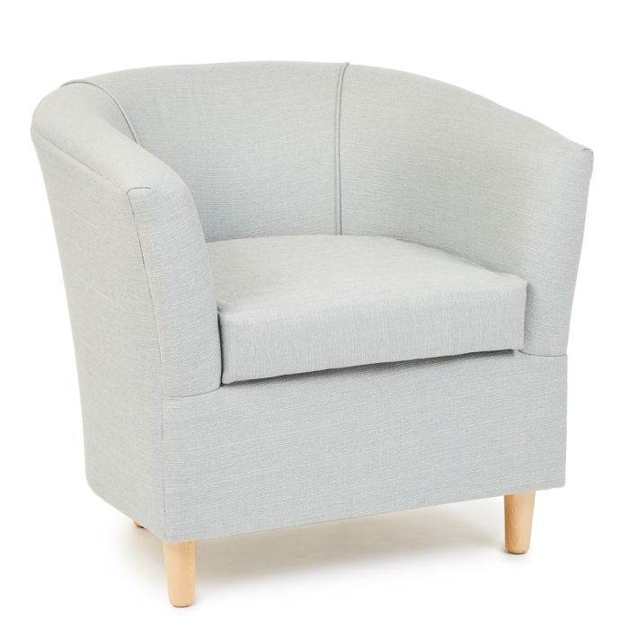 Slub Chenille Tub Chair - Grey