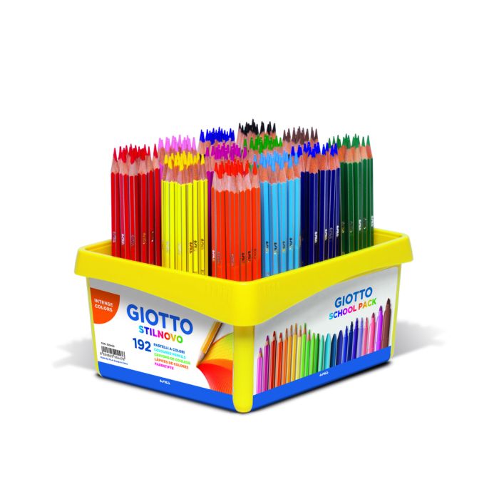 Giotto Stilnovo School Pack Colouring Pencils in Tray - Pack of 192