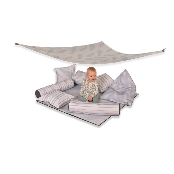 Outdoor/Indoor Baby Feather Print Mat