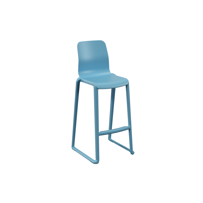 Hatton One Piece High Back Chair - Powder Blue