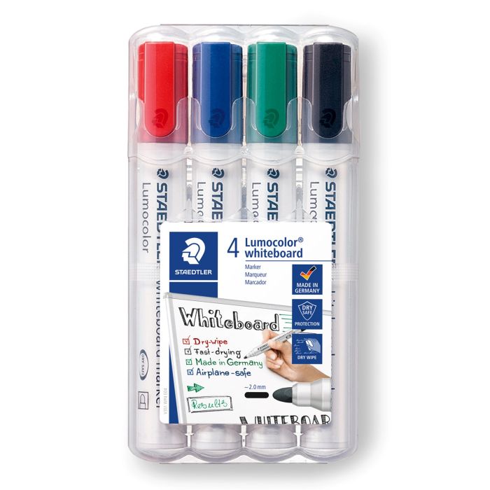 Staedtler Whiteboard Marker Assorted Bullet Tip - Pack of 4 Staedtler Whiteboard Marker Assorted Bullet Tip - Pack of 4