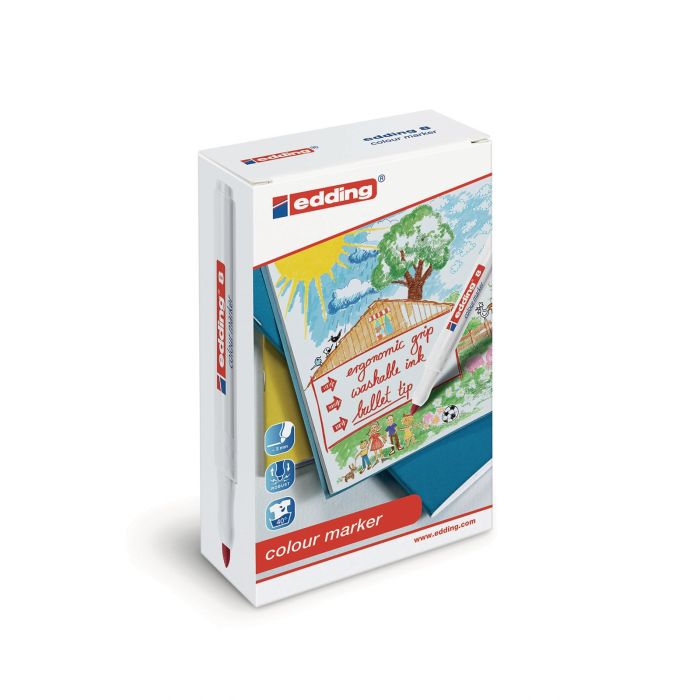 Edding Colour Marker Colour Markers Black Bullet Tip - Pack of 12 Edding Colour Marker Colour Markers Black Bullet Tip - Pack of 12